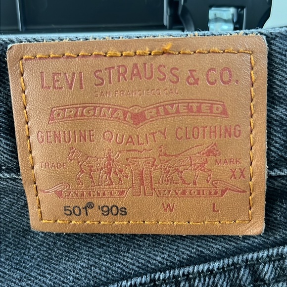 NWOT Levi's 501 90s, washed black in W29 L30. - Picture 3 of 4